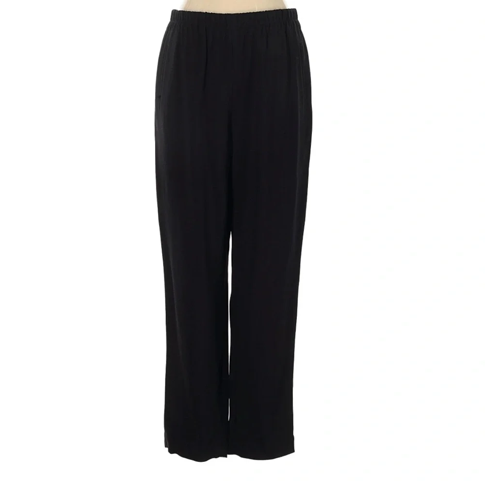 NWT Sezane Ross Pants Black Pull On Trousers size US 4/FR 36